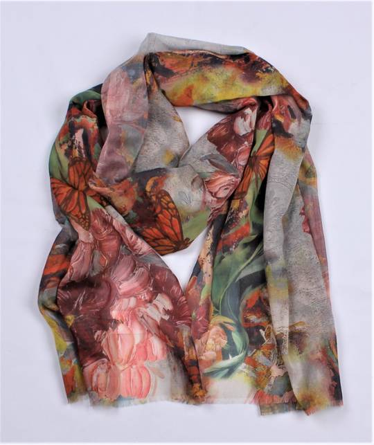 Alice & Lily printed scarf white Style : SC/4866WHT